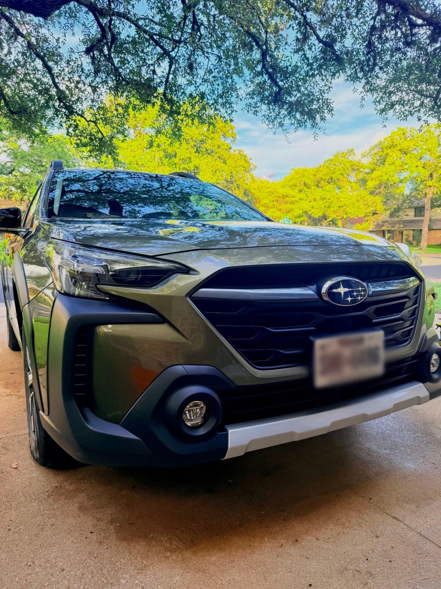 Detailed car in driveway